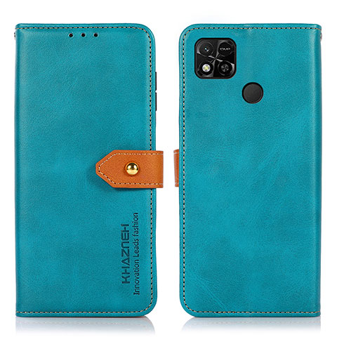 Coque Portefeuille Livre Cuir Etui Clapet N07P pour Xiaomi Redmi 9 India Cyan