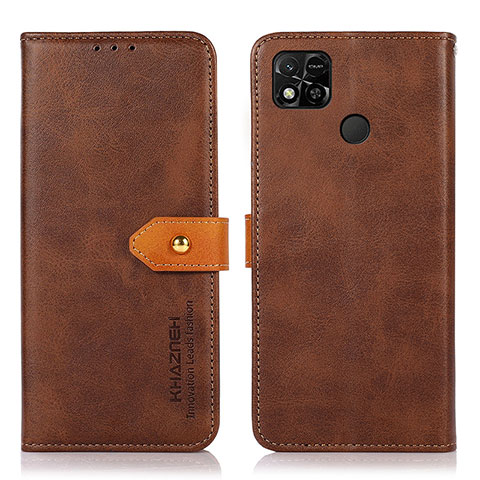 Coque Portefeuille Livre Cuir Etui Clapet N07P pour Xiaomi Redmi 9C Marron