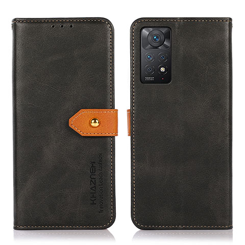 Coque Portefeuille Livre Cuir Etui Clapet N07P pour Xiaomi Redmi Note 11 Pro 4G Noir