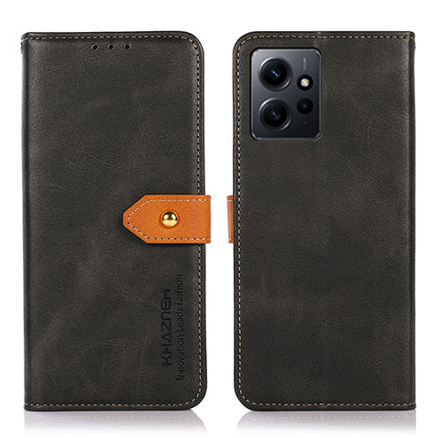 Coque Portefeuille Livre Cuir Etui Clapet N07P pour Xiaomi Redmi Note 12 4G Noir