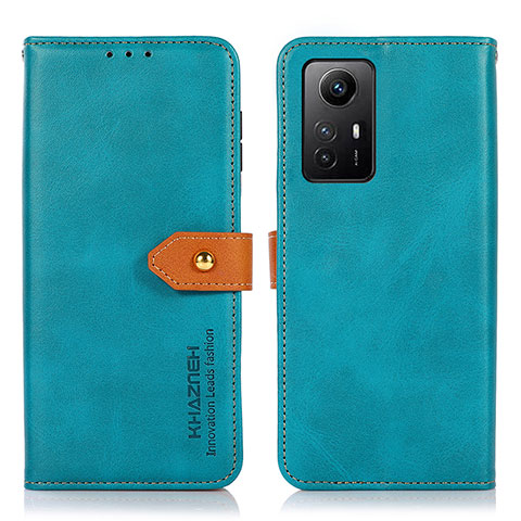 Coque Portefeuille Livre Cuir Etui Clapet N07P pour Xiaomi Redmi Note 12S Cyan