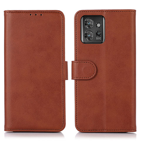 Coque Portefeuille Livre Cuir Etui Clapet N08P pour Motorola ThinkPhone 5G Marron