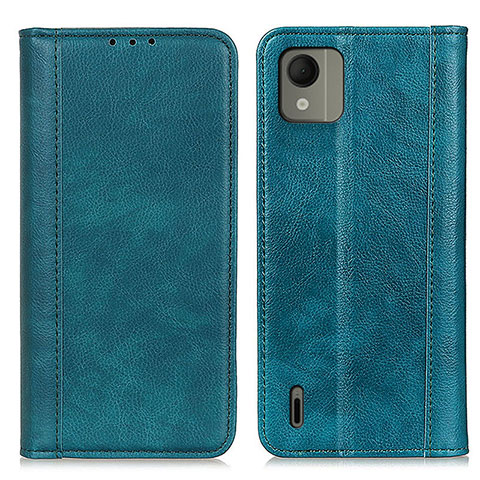 Coque Portefeuille Livre Cuir Etui Clapet N08P pour Nokia C110 Vert