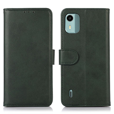 Coque Portefeuille Livre Cuir Etui Clapet N08P pour Nokia C12 Plus Vert