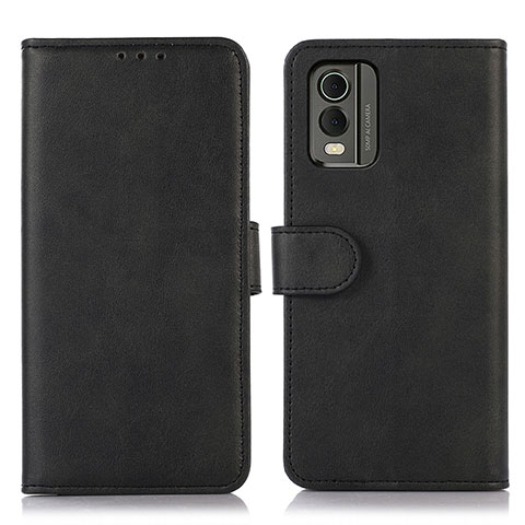 Coque Portefeuille Livre Cuir Etui Clapet N08P pour Nokia C210 Noir