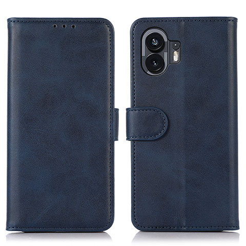 Coque Portefeuille Livre Cuir Etui Clapet N08P pour Nothing Phone 2 Bleu