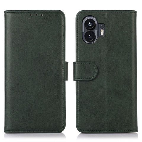 Coque Portefeuille Livre Cuir Etui Clapet N08P pour Nothing Phone 2 Vert