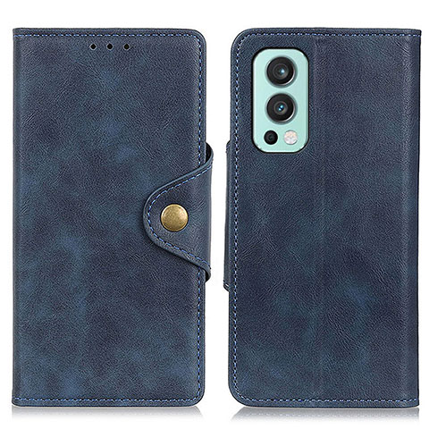 Coque Portefeuille Livre Cuir Etui Clapet N08P pour OnePlus Nord 2 5G Bleu