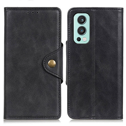 Coque Portefeuille Livre Cuir Etui Clapet N08P pour OnePlus Nord 2 5G Noir