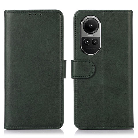 Coque Portefeuille Livre Cuir Etui Clapet N08P pour Oppo Reno10 5G Vert