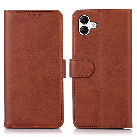 Coque Portefeuille Livre Cuir Etui Clapet N08P pour Samsung Galaxy A04 4G Marron