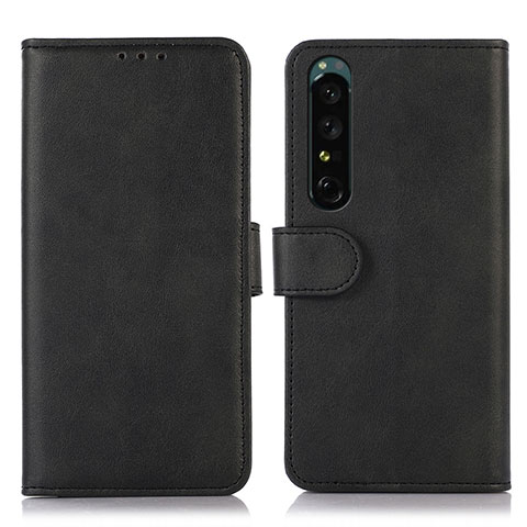 Coque Portefeuille Livre Cuir Etui Clapet N08P pour Sony Xperia 1 IV Noir