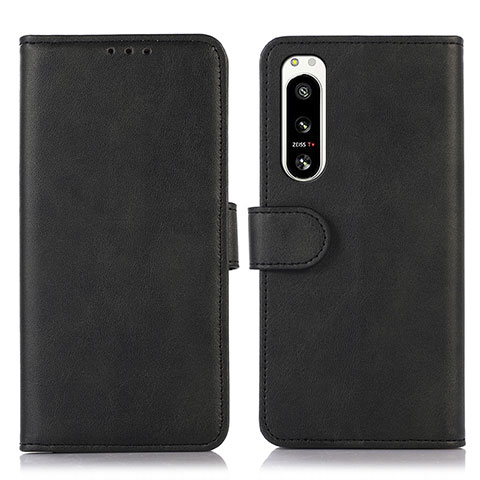 Coque Portefeuille Livre Cuir Etui Clapet N08P pour Sony Xperia 5 IV Noir