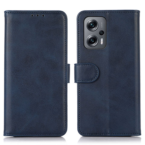 Coque Portefeuille Livre Cuir Etui Clapet N08P pour Xiaomi Poco F5 5G Bleu