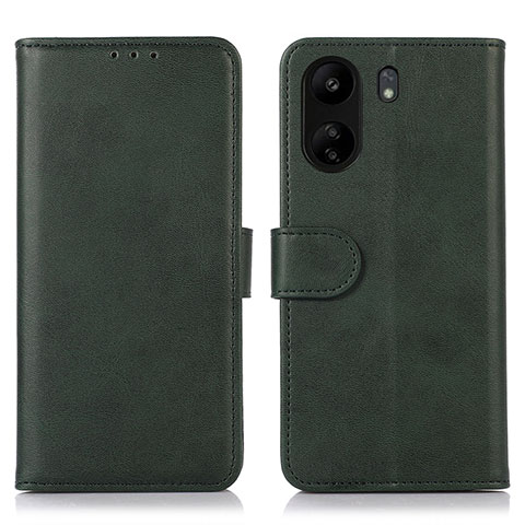 Coque Portefeuille Livre Cuir Etui Clapet N08P pour Xiaomi Redmi 13C Vert