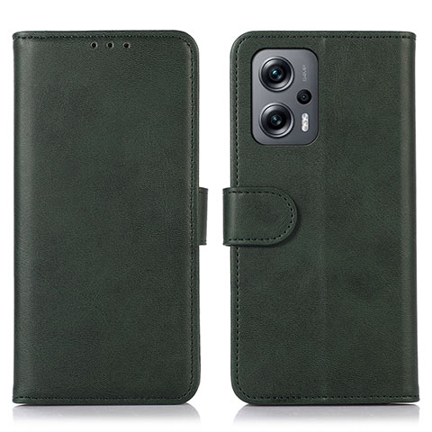 Coque Portefeuille Livre Cuir Etui Clapet N08P pour Xiaomi Redmi Note 12 Turbo 5G Vert