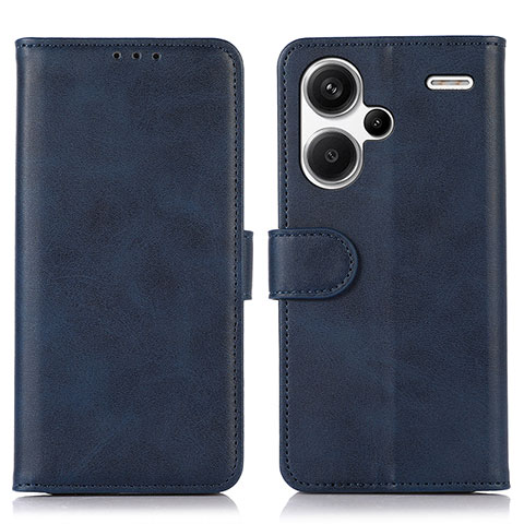 Coque Portefeuille Livre Cuir Etui Clapet N08P pour Xiaomi Redmi Note 13 Pro+ Plus 5G Bleu