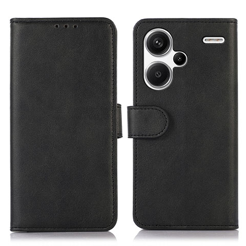 Coque Portefeuille Livre Cuir Etui Clapet N08P pour Xiaomi Redmi Note 13 Pro+ Plus 5G Noir