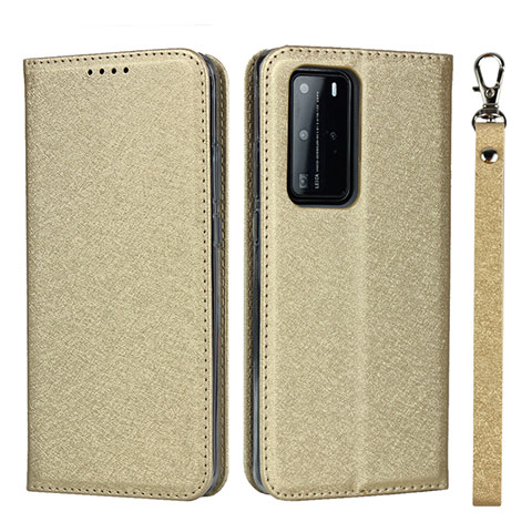 Coque Portefeuille Livre Cuir Etui Clapet N12 pour Huawei P40 Pro Or