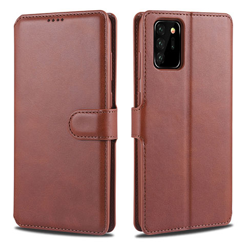 Coque Portefeuille Livre Cuir Etui Clapet N12 pour Samsung Galaxy Note 20 Ultra 5G Marron