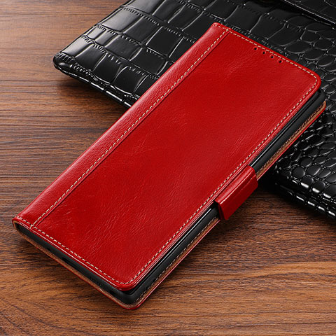 Coque Portefeuille Livre Cuir Etui Clapet P01 pour Samsung Galaxy Note 10 5G Rouge