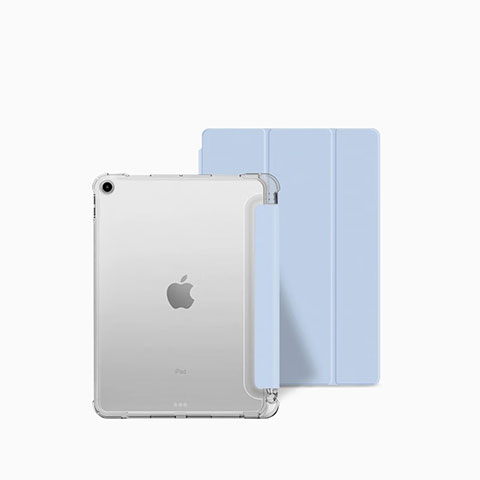 Coque Portefeuille Livre Cuir Etui Clapet P04 pour Apple iPad 10.2 (2019) Bleu Ciel