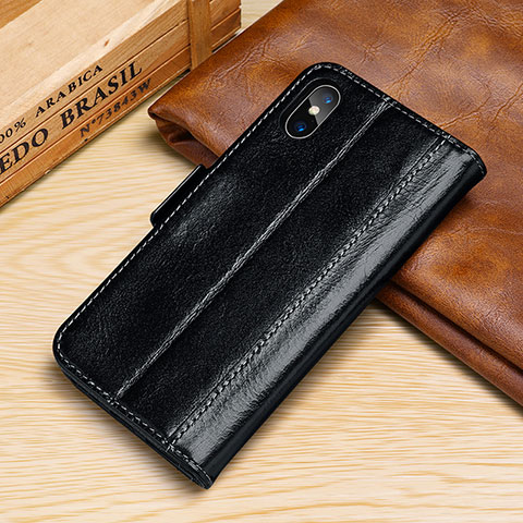 Coque Portefeuille Livre Cuir Etui Clapet P05 pour Apple iPhone Xs Max Noir