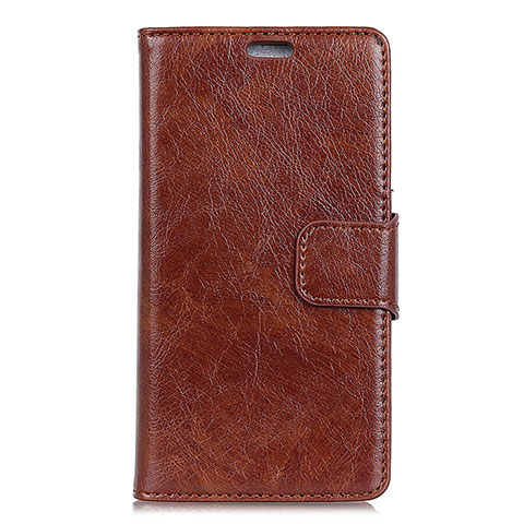 Coque Portefeuille Livre Cuir Etui Clapet pour Alcatel 1 Marron