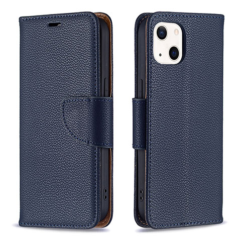 Coque Portefeuille Livre Cuir Etui Clapet pour Apple iPhone 13 Bleu