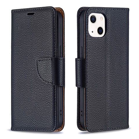 Coque Portefeuille Livre Cuir Etui Clapet pour Apple iPhone 13 Noir