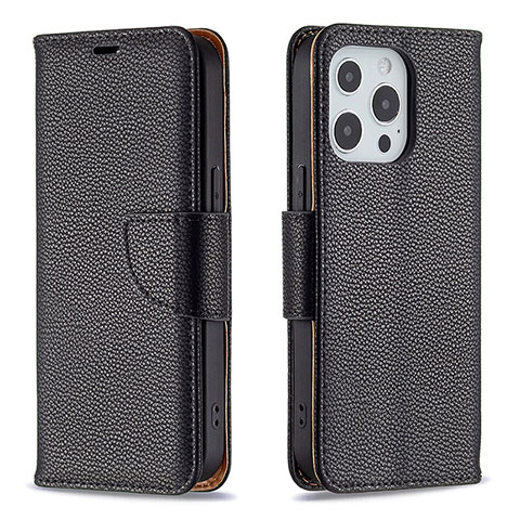 Coque Portefeuille Livre Cuir Etui Clapet pour Apple iPhone 14 Pro Max Noir