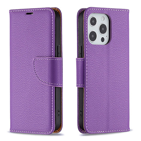 Coque Portefeuille Livre Cuir Etui Clapet pour Apple iPhone 14 Pro Max Violet