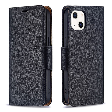 Coque Portefeuille Livre Cuir Etui Clapet pour Apple iPhone 15 Noir