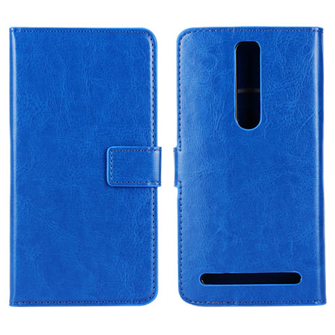 Coque Portefeuille Livre Cuir Etui Clapet pour Asus Zenfone 2 ZE551ML ZE550ML Bleu