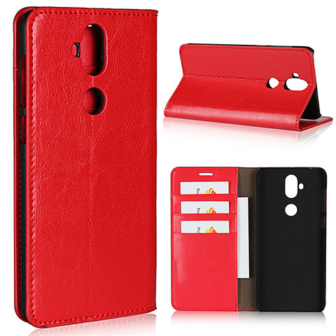 Coque Portefeuille Livre Cuir Etui Clapet pour Asus Zenfone 5 Lite ZC600KL Rouge