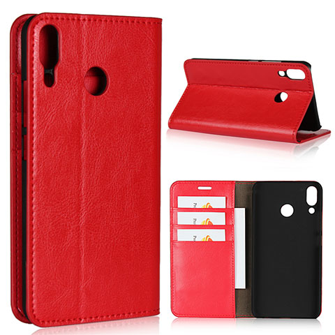 Coque Portefeuille Livre Cuir Etui Clapet pour Asus Zenfone 5z ZS620KL Rouge