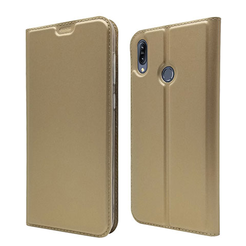 Coque Portefeuille Livre Cuir Etui Clapet pour Asus Zenfone Max M2 ZB633KL Or