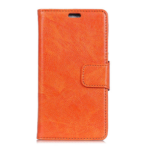 Coque Portefeuille Livre Cuir Etui Clapet pour Asus ZenFone V Live Orange