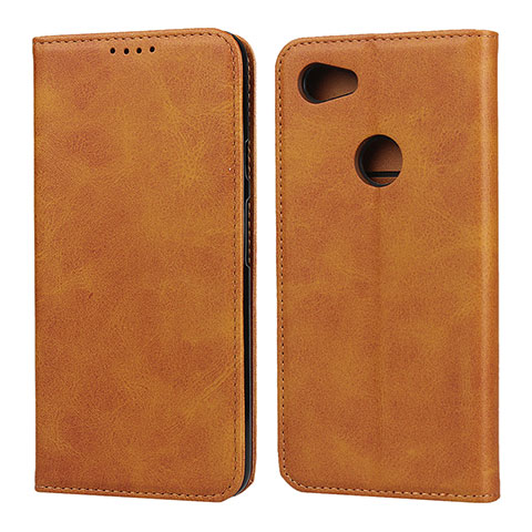 Coque Portefeuille Livre Cuir Etui Clapet pour Google Pixel 3a Orange