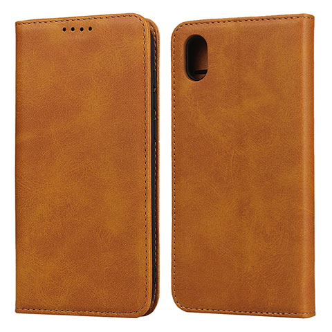 Coque Portefeuille Livre Cuir Etui Clapet pour Huawei Enjoy 8S Orange