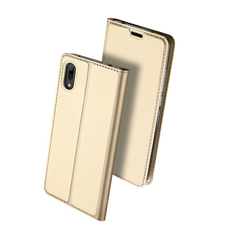 Coque Portefeuille Livre Cuir Etui Clapet pour Huawei Enjoy 9 Or