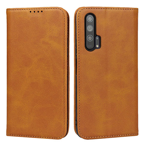 Coque Portefeuille Livre Cuir Etui Clapet pour Huawei Honor 20 Pro Orange