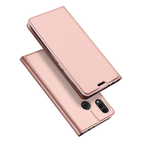 Coque Portefeuille Livre Cuir Etui Clapet pour Huawei Honor Play 8C Or Rose