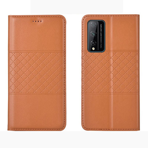 Coque Portefeuille Livre Cuir Etui Clapet pour Huawei Honor Play4T Pro Orange