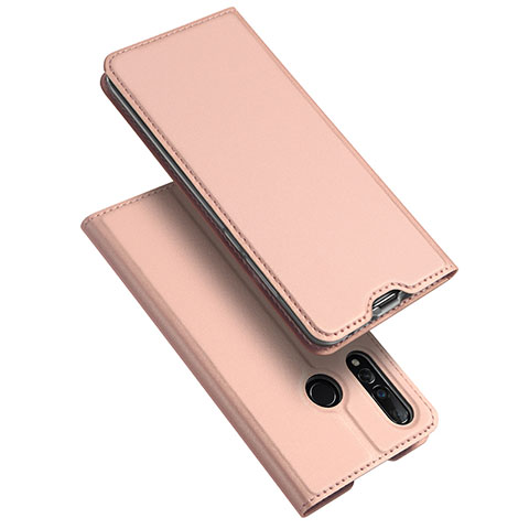 Coque Portefeuille Livre Cuir Etui Clapet pour Huawei Nova 4 Or Rose