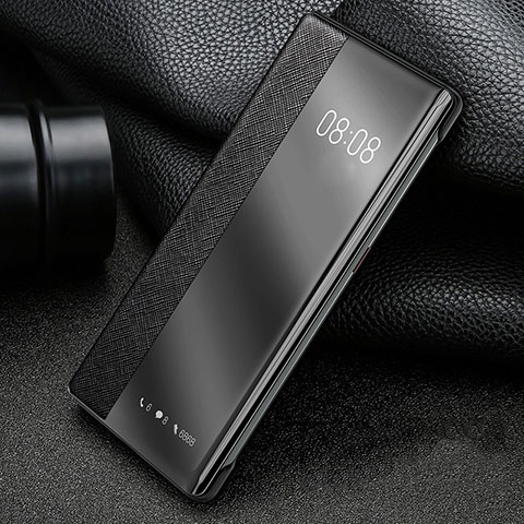 Coque Portefeuille Livre Cuir Etui Clapet pour Huawei P40 Pro Noir