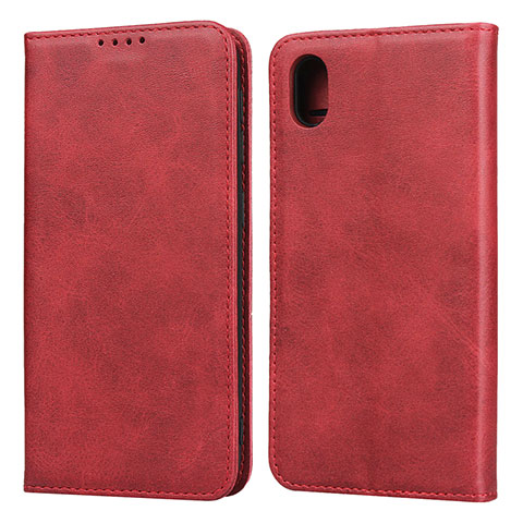 Coque Portefeuille Livre Cuir Etui Clapet pour Huawei Y5 (2019) Rouge