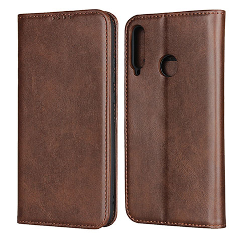 Coque Portefeuille Livre Cuir Etui Clapet pour Huawei Y7p Marron