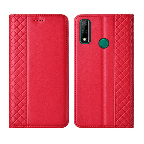 Coque Portefeuille Livre Cuir Etui Clapet pour Huawei Y8s Rouge