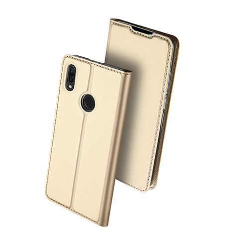 Coque Portefeuille Livre Cuir Etui Clapet pour Huawei Y9 (2019) Or